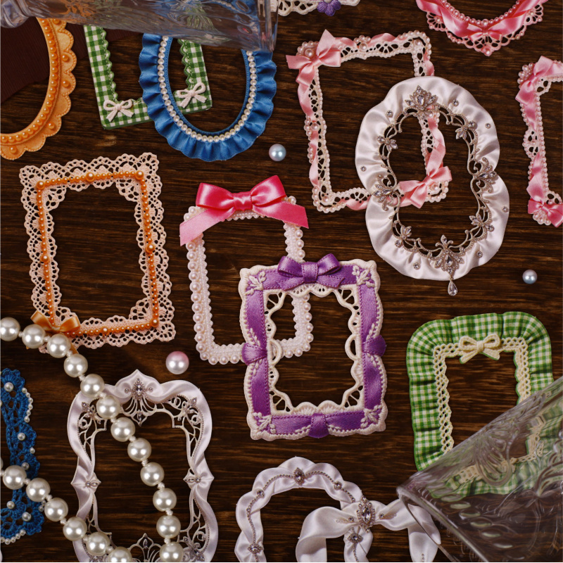 Papercraft Supply Ribbon - 8 Sheets Vintage Ribbon Border Bow