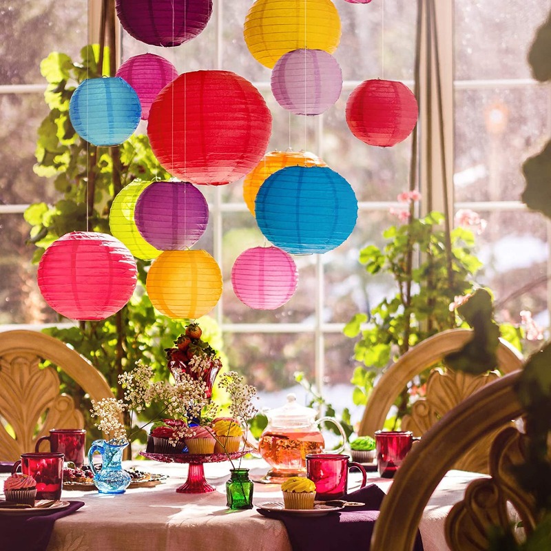 Event Party Shop - Bean Green Paper Lanterns 4 
