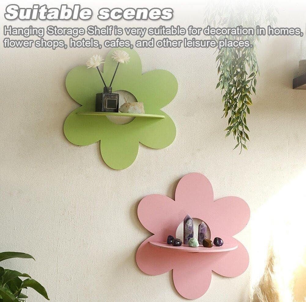Flower Wall Panel - Flower Shape Wall Storage Holder Wooden