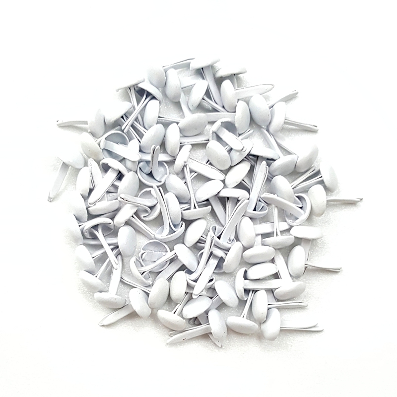 Papercraft Supply Invitation - 500pcs 5mm White Metal Brads for
