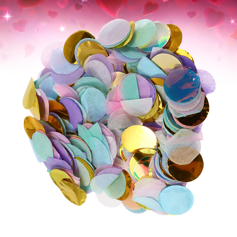 Papercraft Supply Confetti - 1Pack 50G Elegant Round Paper Confetti