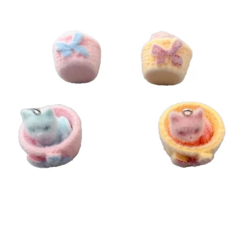 4pcs 3D plush resin cat pendan - огляд і ціна Event Party
