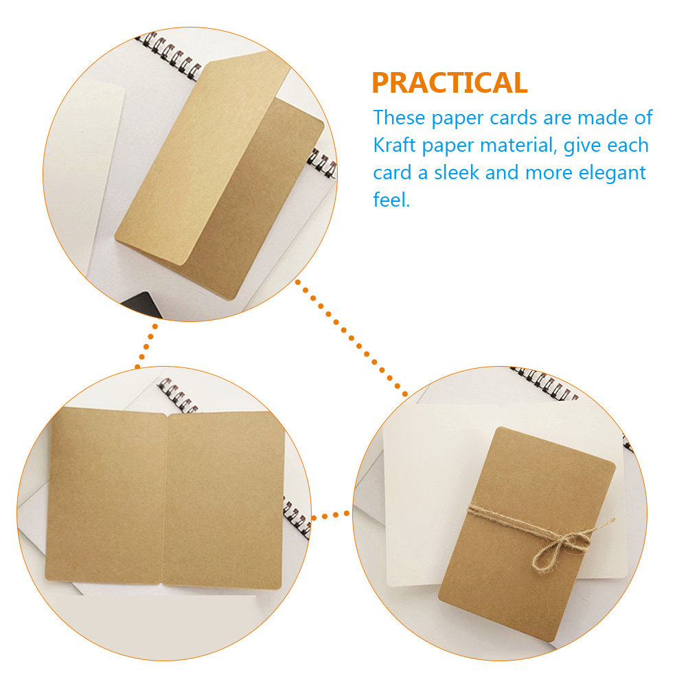 20Pcs Rustic Blank Cards Kraft - огляд і ціна Papercraft Supply Invitation