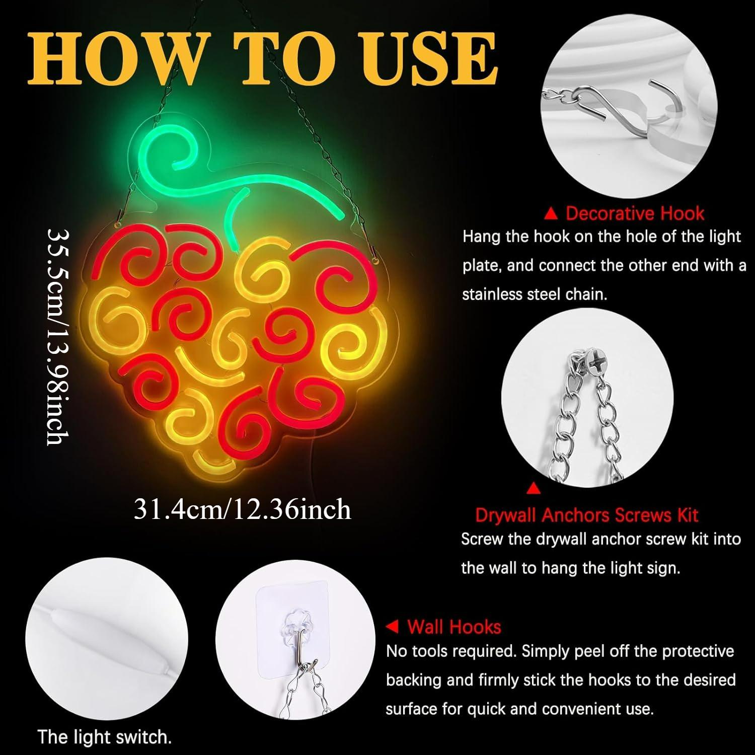 Cyber Fruit Neon Sign USB Dimm - огляд і ціна Neon Sign Party