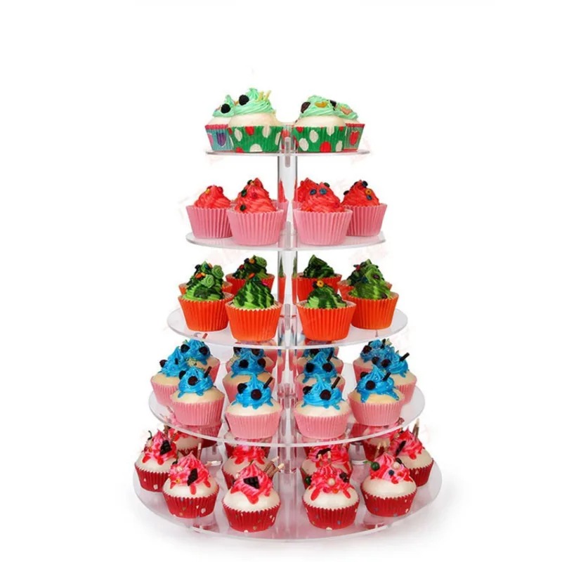 Clear Acrylic 3-5 Tier Cupcake - огляд і ціна Cupcake Stand Tier