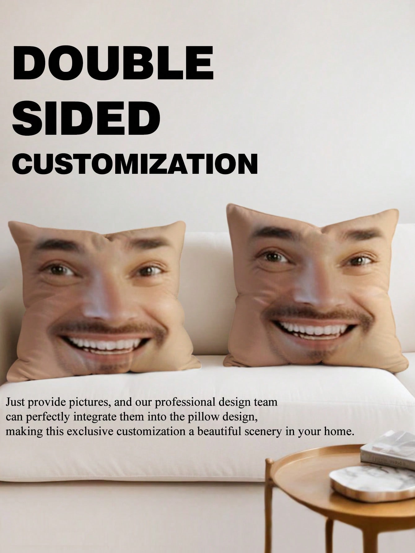 1pc Custom Face Square Pillow  - огляд і ціна Eve Party