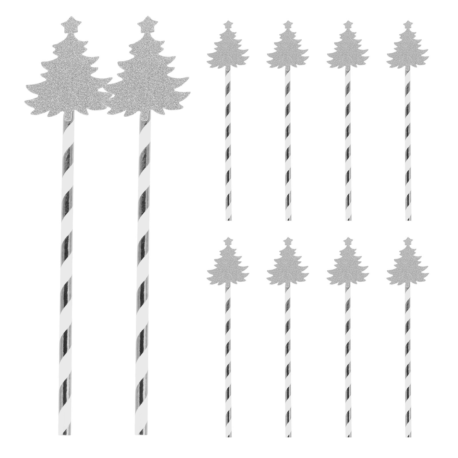 25Pcs Christmas Tree Design Pa - огляд і ціна Paper Straw Color