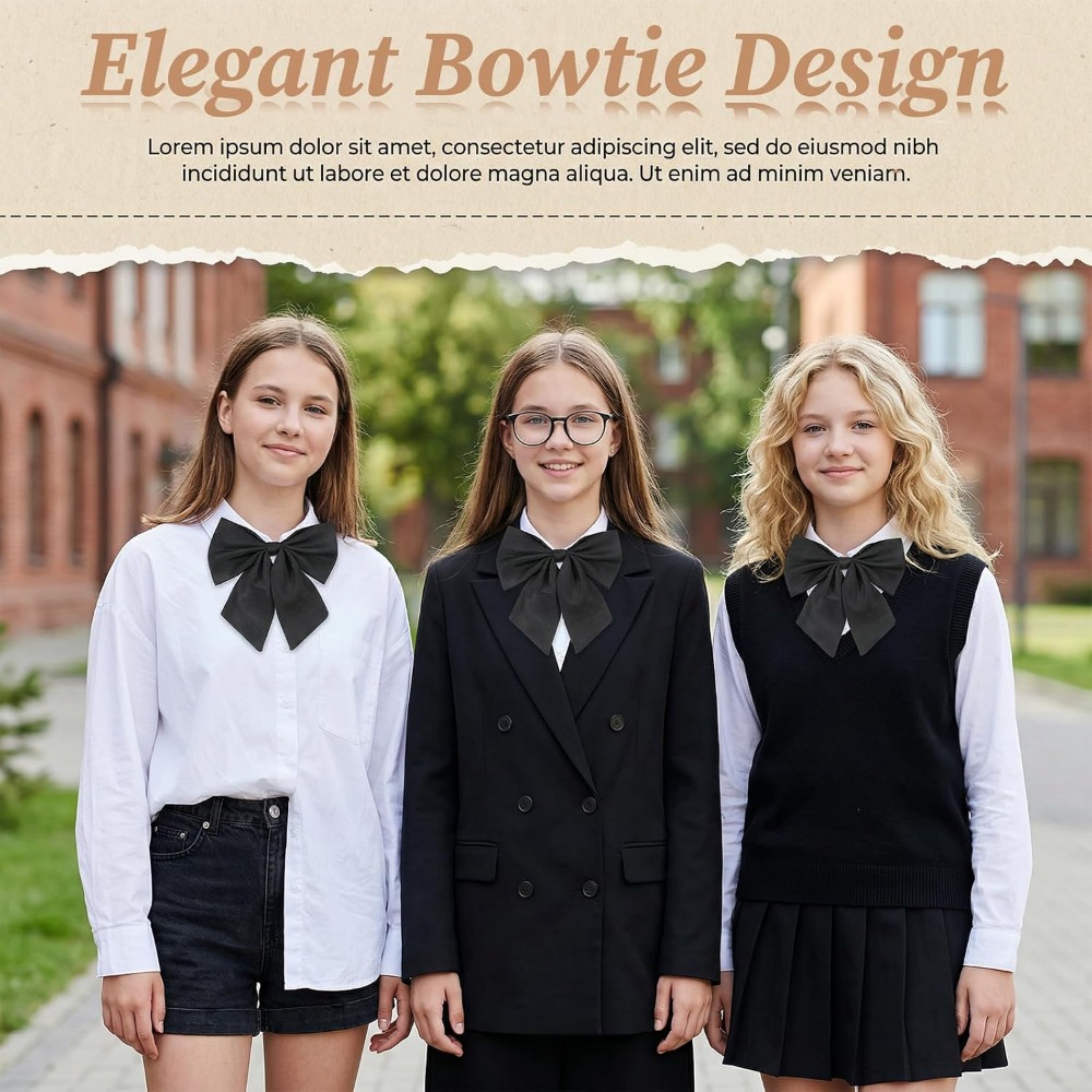 Black Bow Ties for Women, Larg - огляд і ціна Event & Party Supply Photos