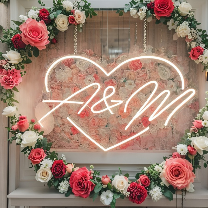 Custom Initials Heart LED Neon - огляд і ціна Eve Party