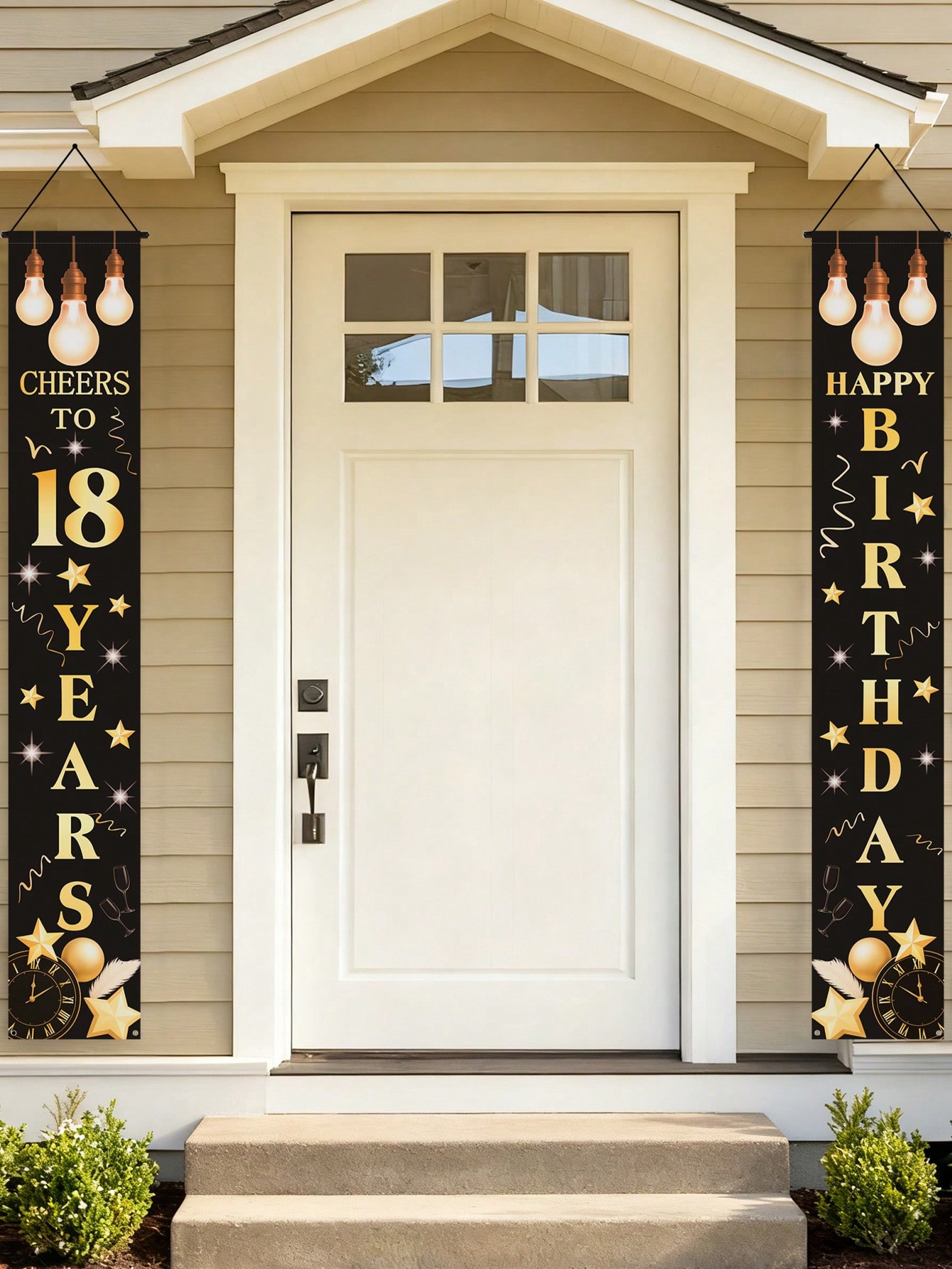 1 Pair of 18Th Birthday Celebr - огляд і ціна Party Banner Gold