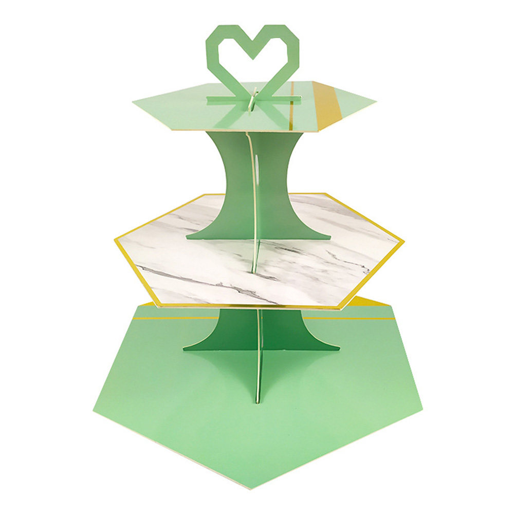2Pcs Marble Pattern Paper Cake - огляд і ціна Cupcake Stand Tier