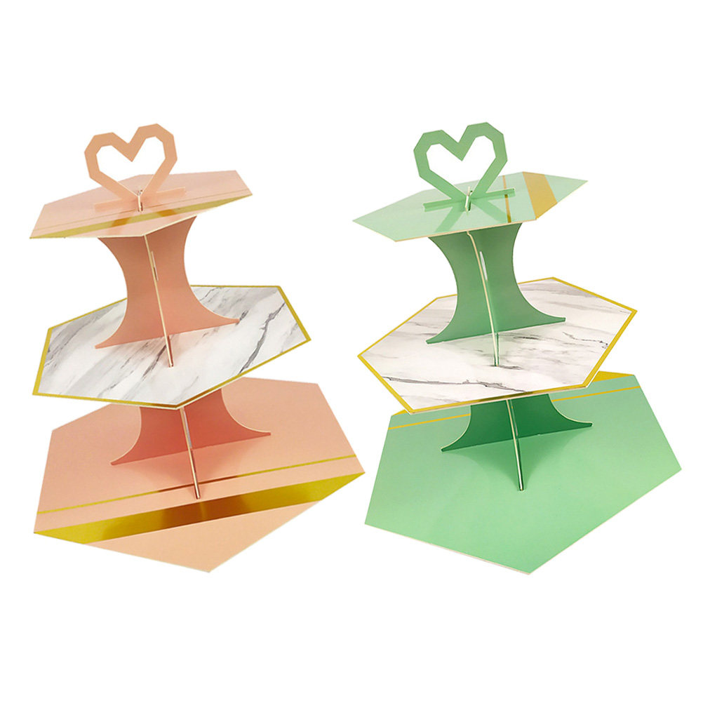 2Pcs Marble Pattern Paper Cake - огляд і ціна Cupcake Stand Tier