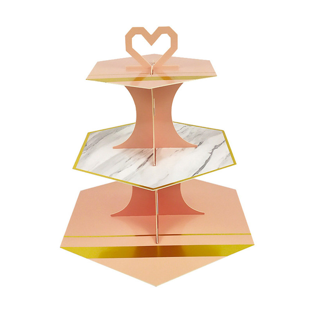 2Pcs Marble Pattern Paper Cake - огляд і ціна Cupcake Stand Tier