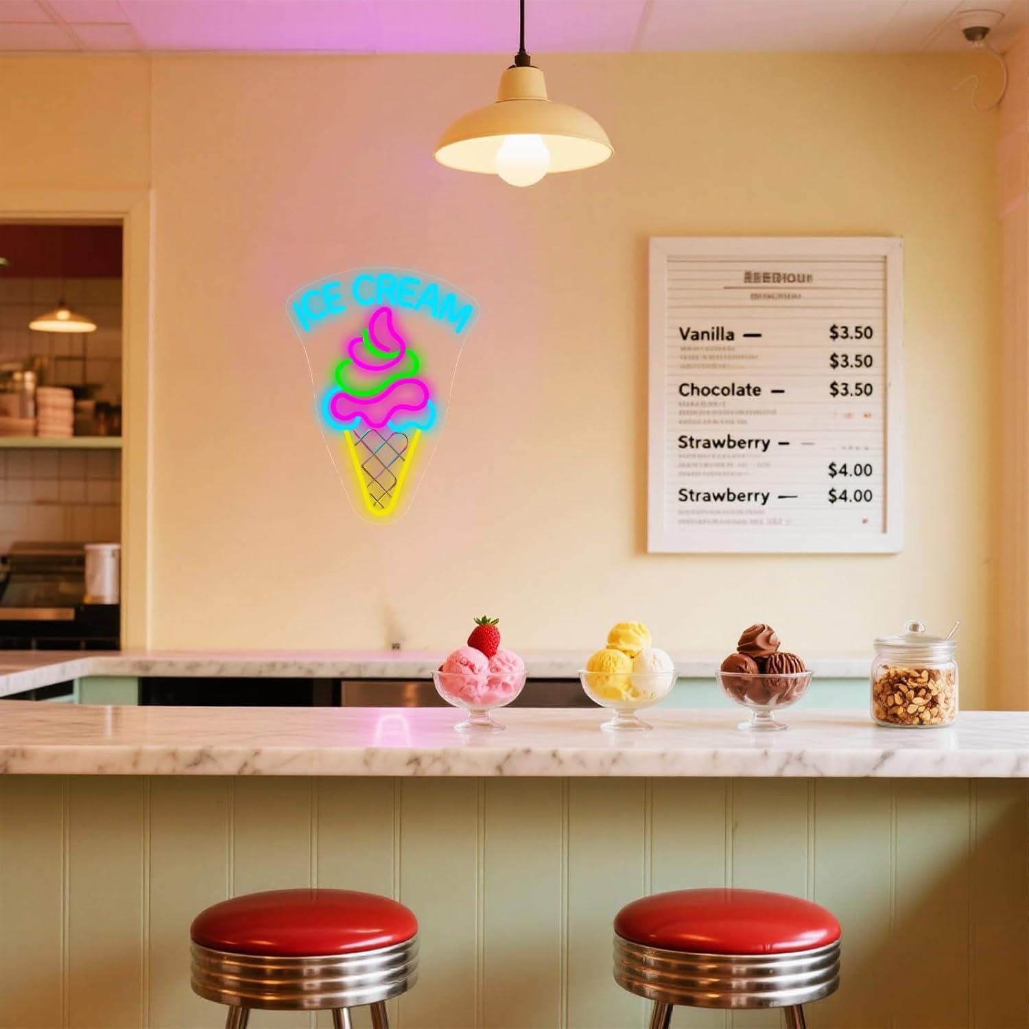 Ice Cream Neon Sign Dimmable D - огляд і ціна Neon Sign Party