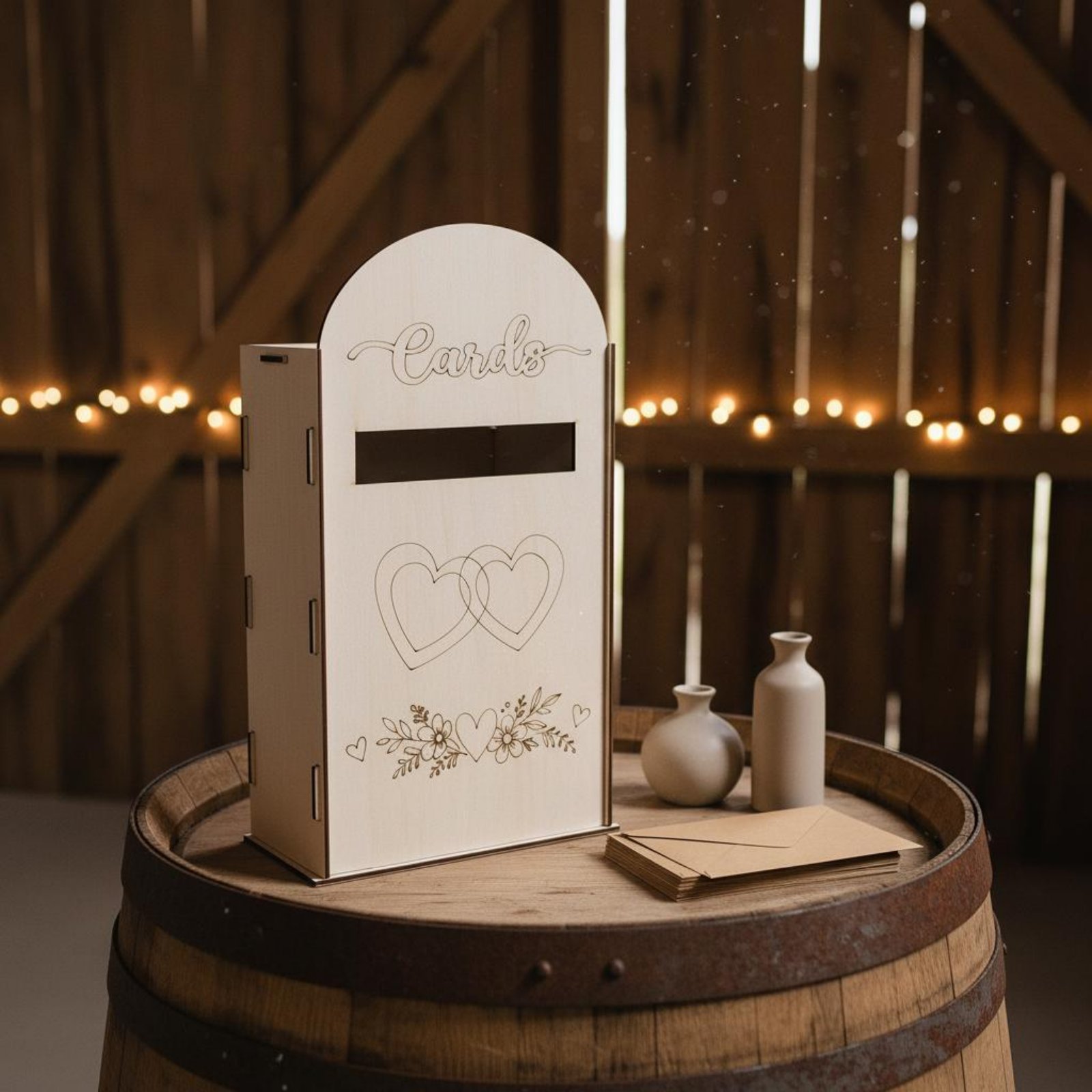 Wooden Wedding Card Box Laser  - огляд і ціна Event Party Box