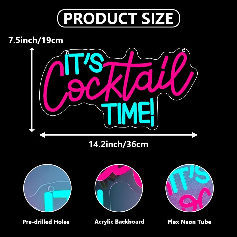 Cocktails Neon Sign USB Powere - огляд і ціна Neon Sign Party