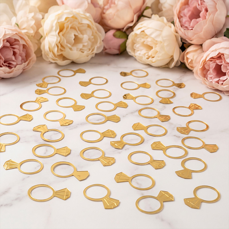 50Pcs/Bag Gold Diamond Ring Co - огляд і ціна Papercraft Supply Confetti