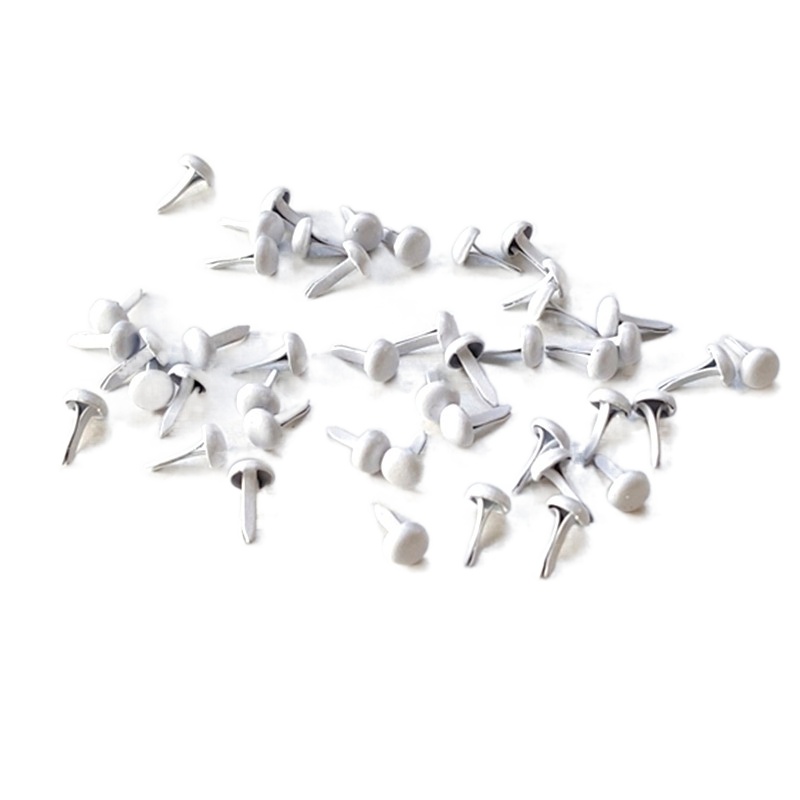 500pcs 4.5mm White  Metal Brad - огляд і ціна Papercraft Supply Invitation