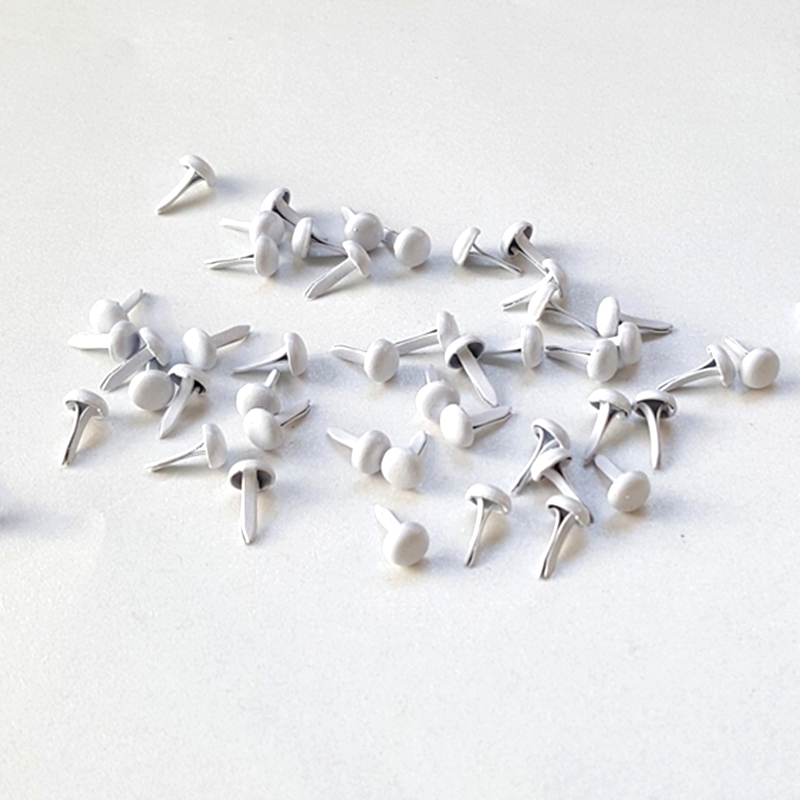 500pcs 4.5mm White  Metal Brad - огляд і ціна Papercraft Supply Invitation
