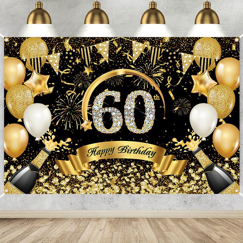 Happy 30th 40th 50th Birthday  - огляд і ціна Party Banner Gold