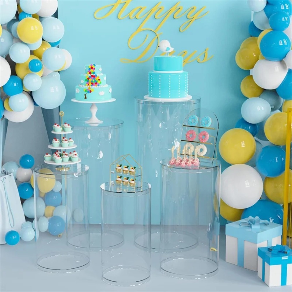 3/5Pcs White Cylinder Pedestal - огляд і ціна Event Support