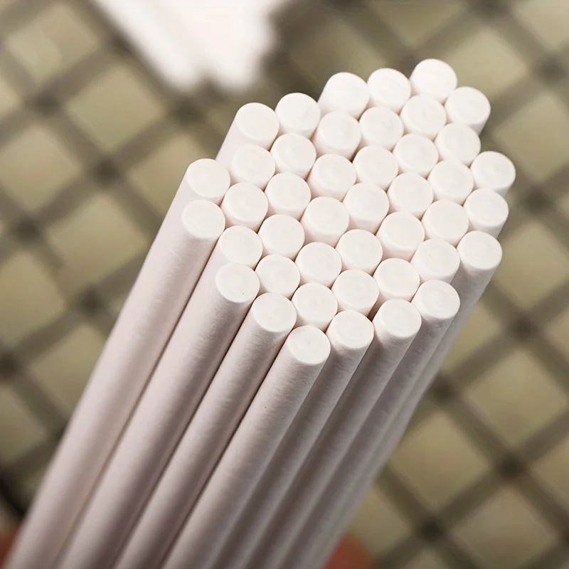 100pcs, Disposable White Kraft - огляд і ціна Paper Straw Color
