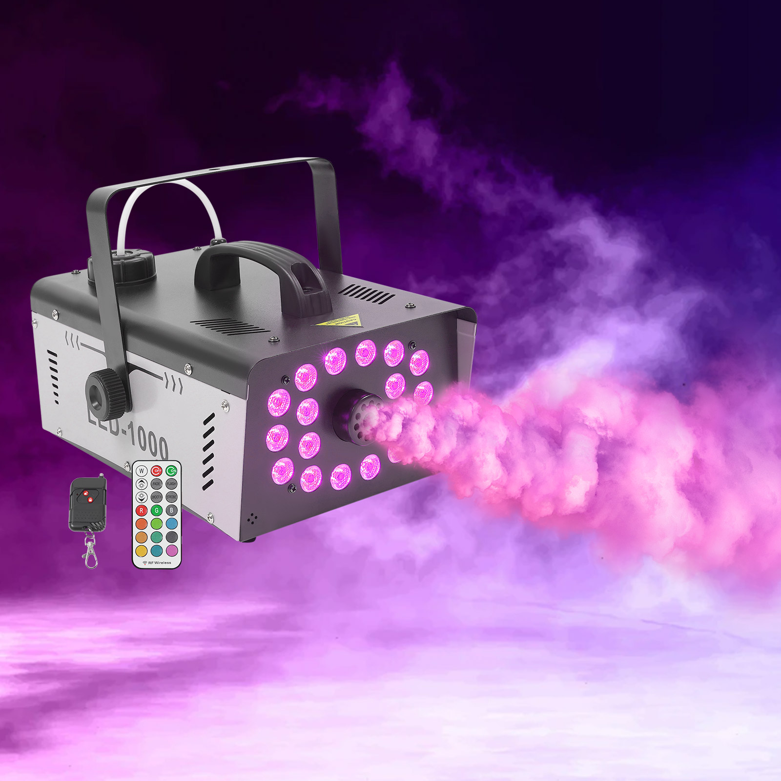 Smoke Machine 1000W 18 LED Sta - огляд і ціна Event Party Dj