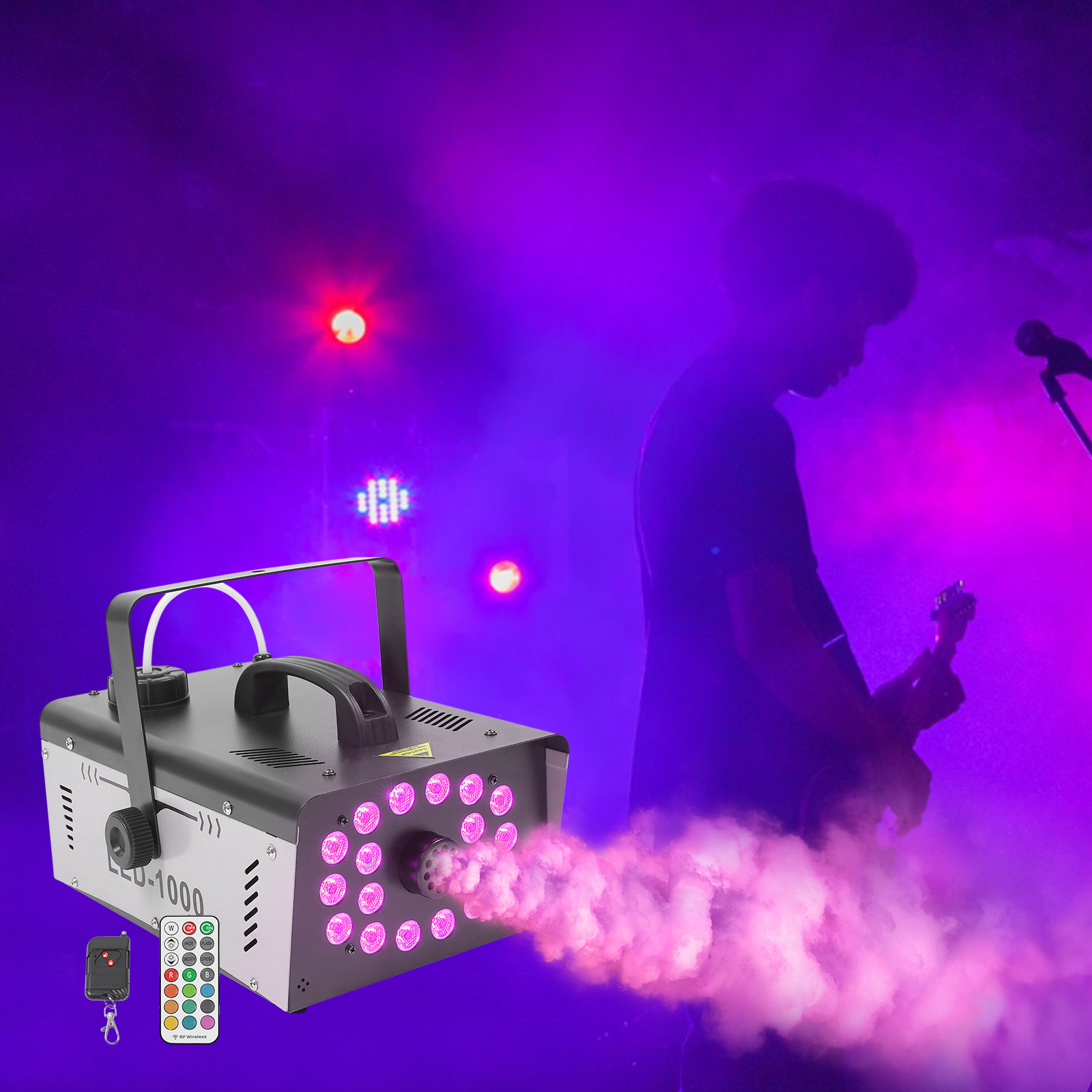Smoke Machine 1000W 18 LED Sta - огляд і ціна Event Party Dj