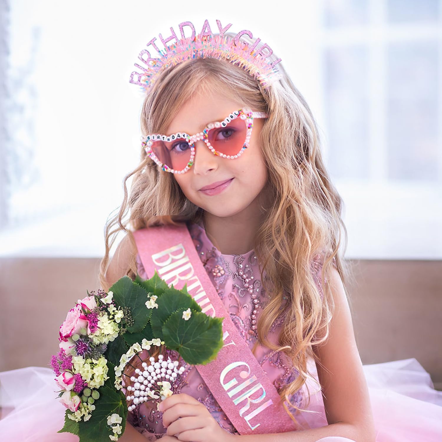 Birthday Girl Headband Sash Su - огляд і ціна Birthday Sash Glitter