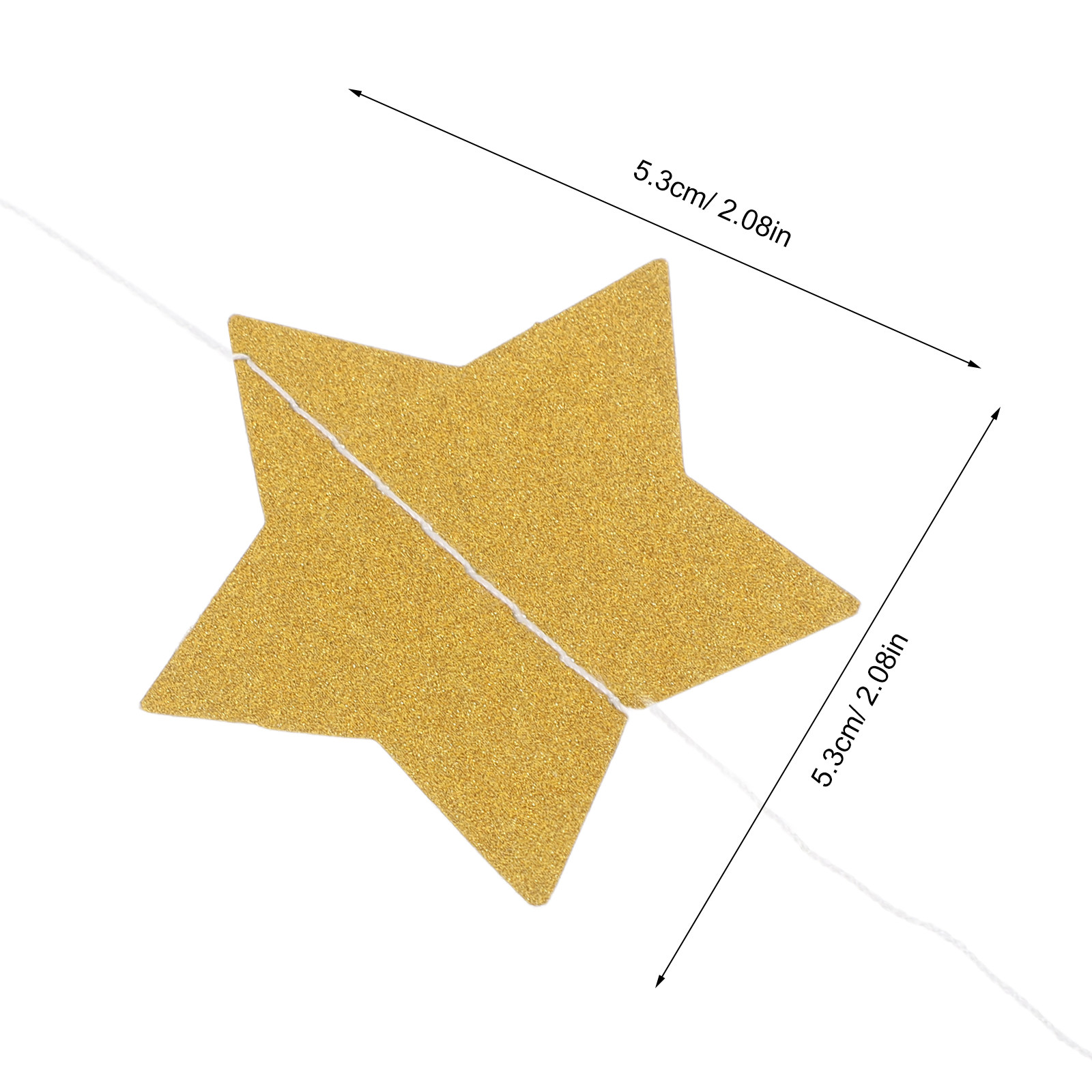 2Pcs Gold Star Garland Banner  - огляд і ціна Party Banner Gold