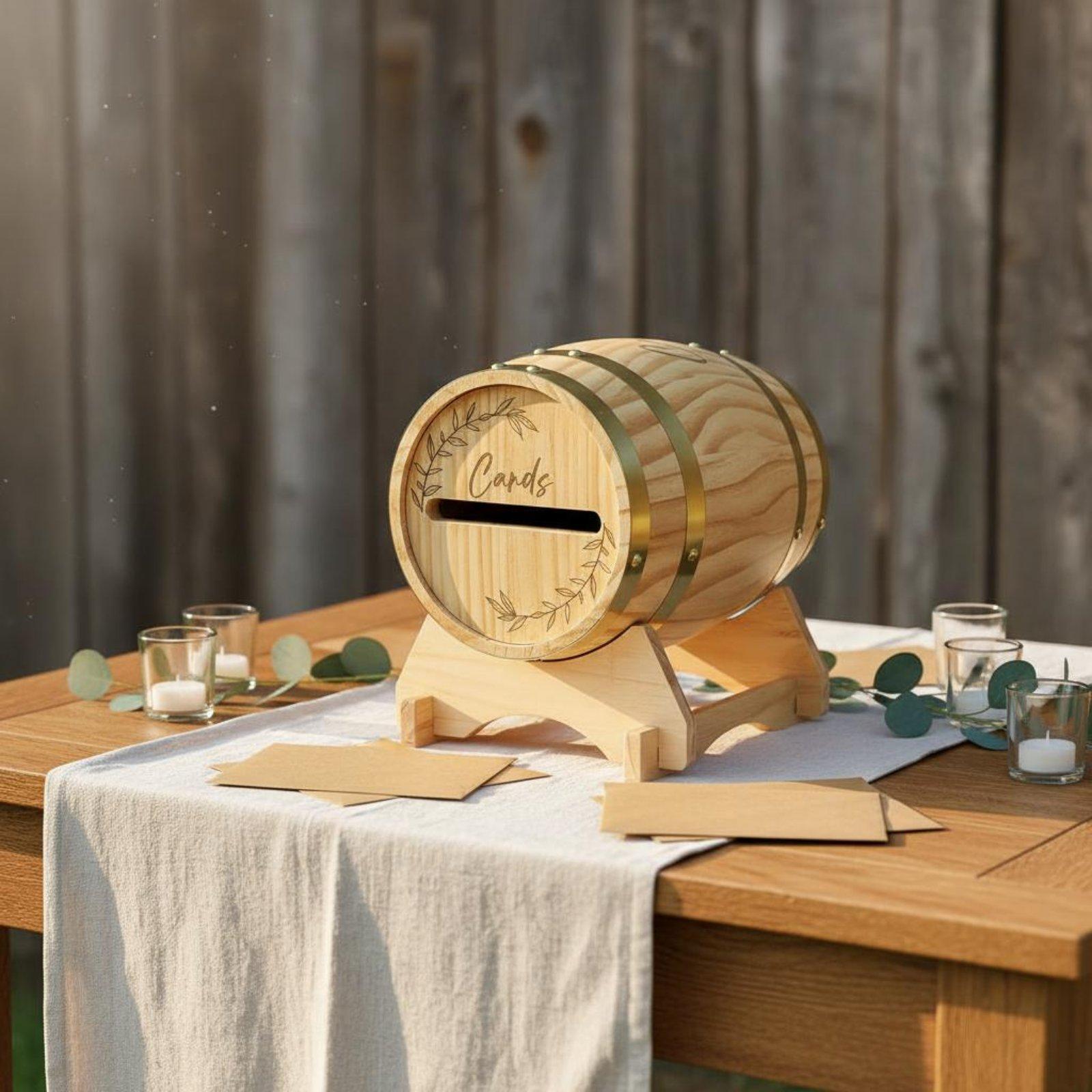 Rustic Solid Wood Card Box Bar - огляд і ціна Event Party Box