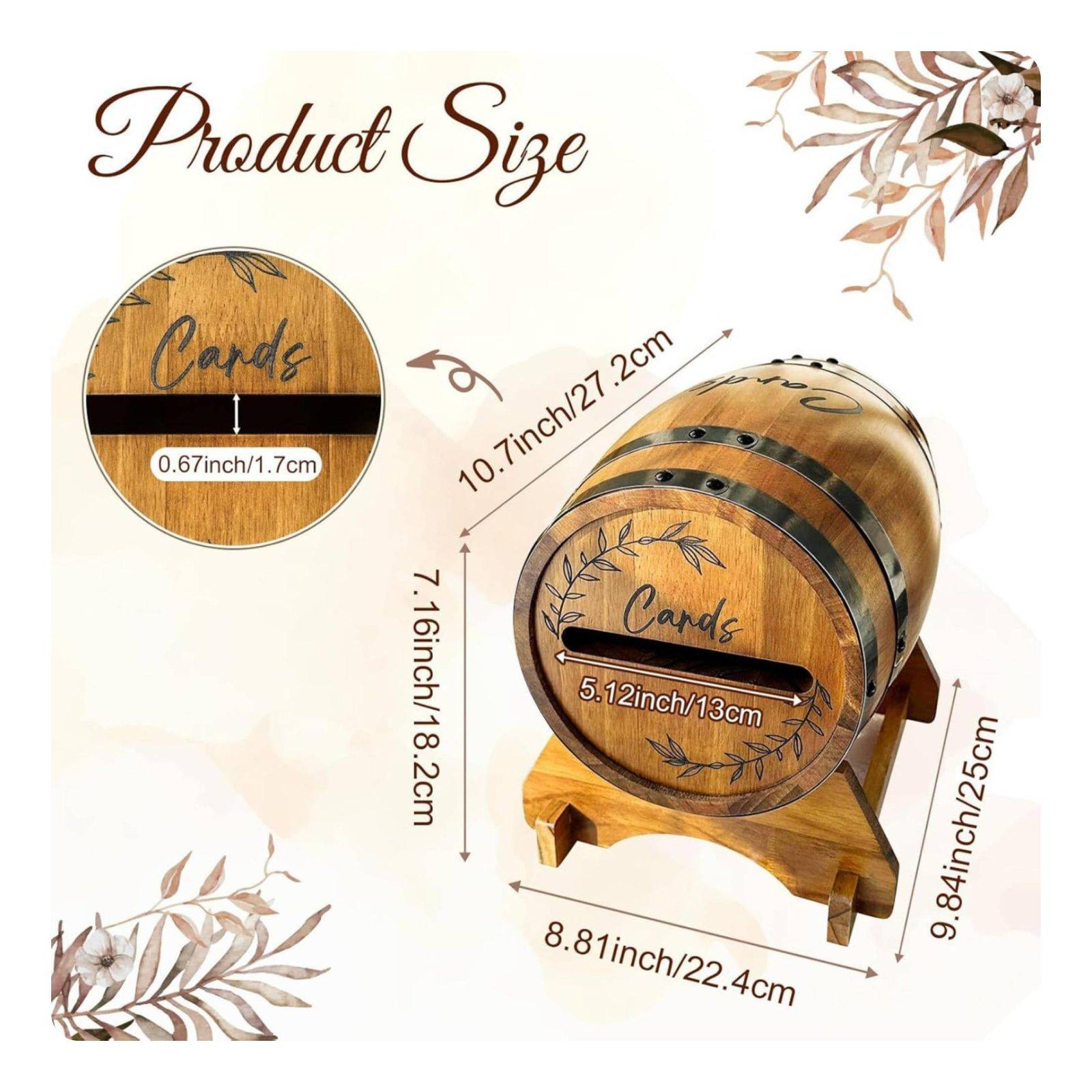 Rustic Solid Wood Card Box Bar - огляд і ціна Event Party Box