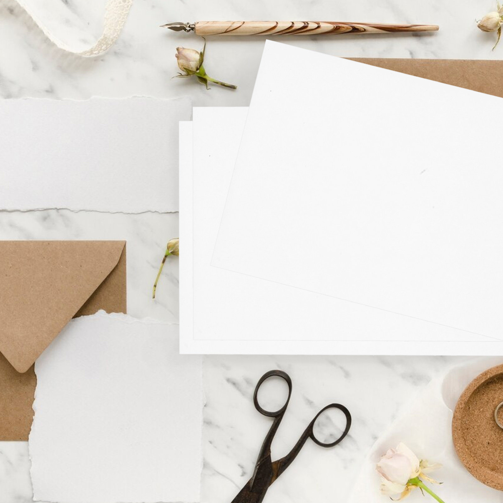 50Pcs White Thick Cardstock Sh - огляд і ціна Papercraft Supply Invitation